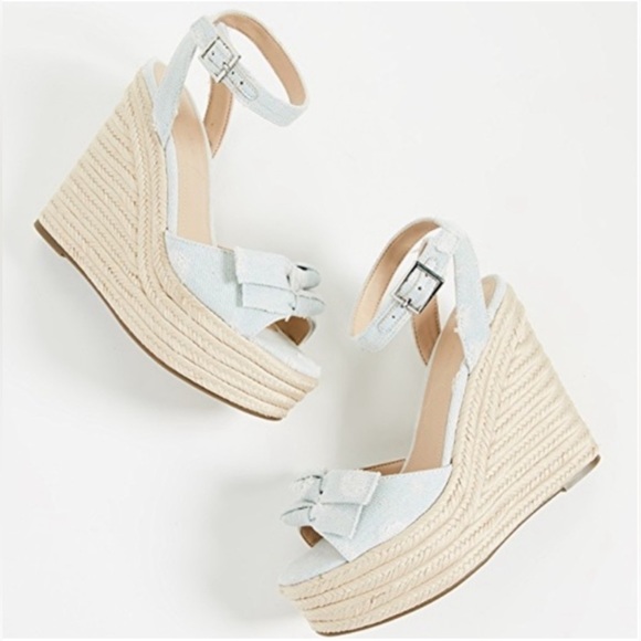 KENDALL & KYLIE LIGHT BLUE WEDGES! 9- NWTIB - Picture 7 of 11